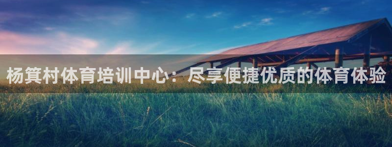 尊龙凯时人生就是搏官：杨箕村体育培训中心：尽享便捷优