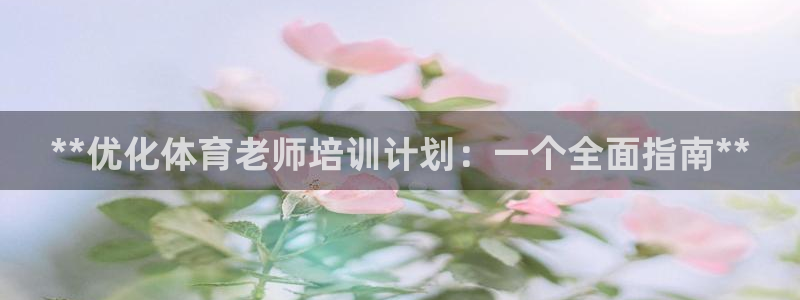 尊龙凯时vip：**优化体育老师培训计划：一个全面指南**